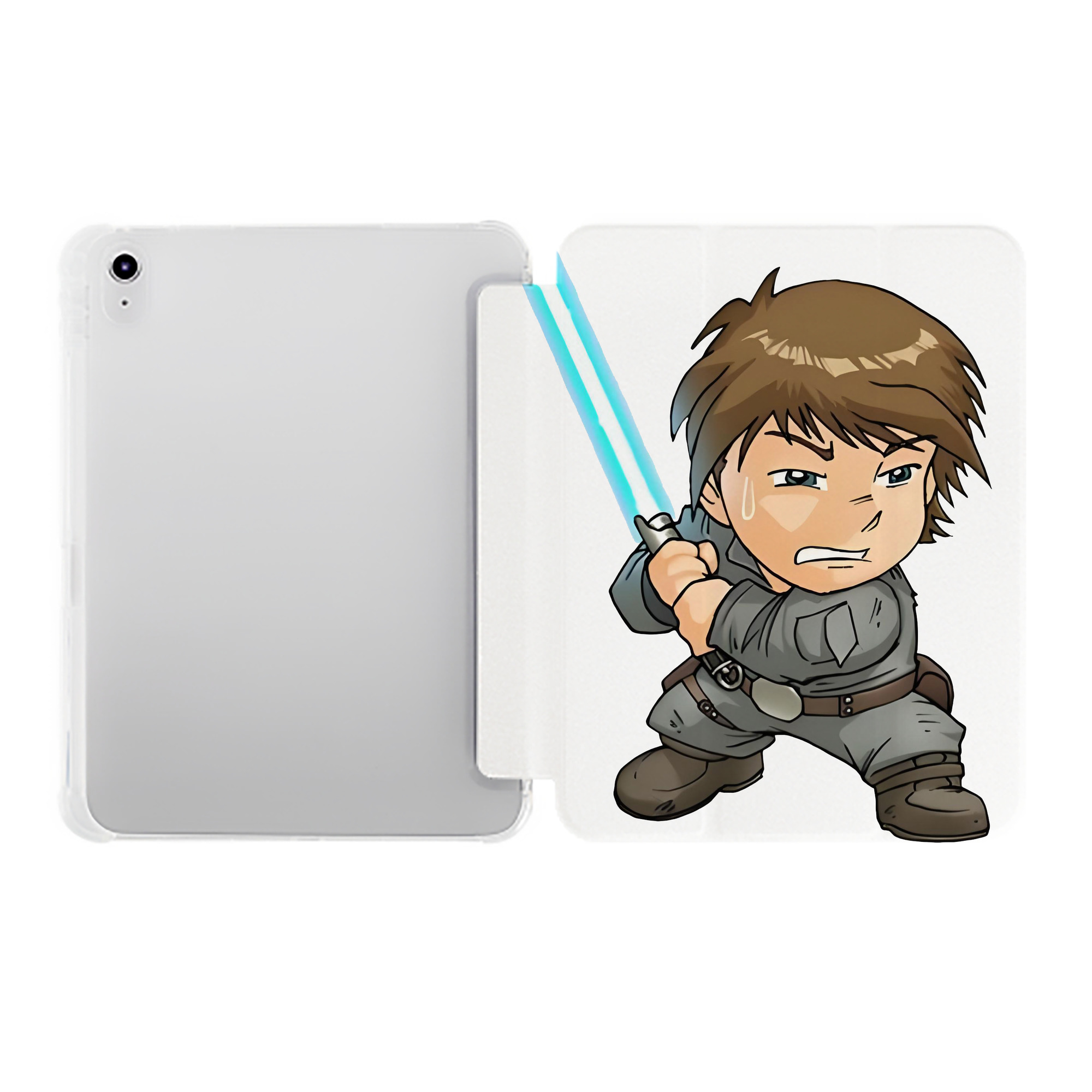 （画像用） スター・ウォーズ Star Wars IPad ケース ペン収納付き 三つ折りスタンド PUレザー×シリコン 対応機種9.5/10.5/10.9インチ